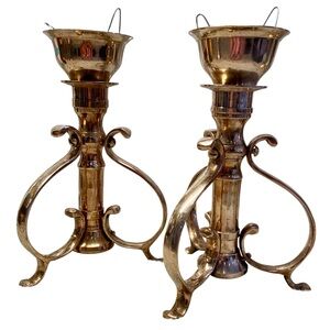 Vintage Brass Elegant Candle Holders
